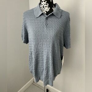 Men's Blue Short Sleeve Polo Shirt Sz XL